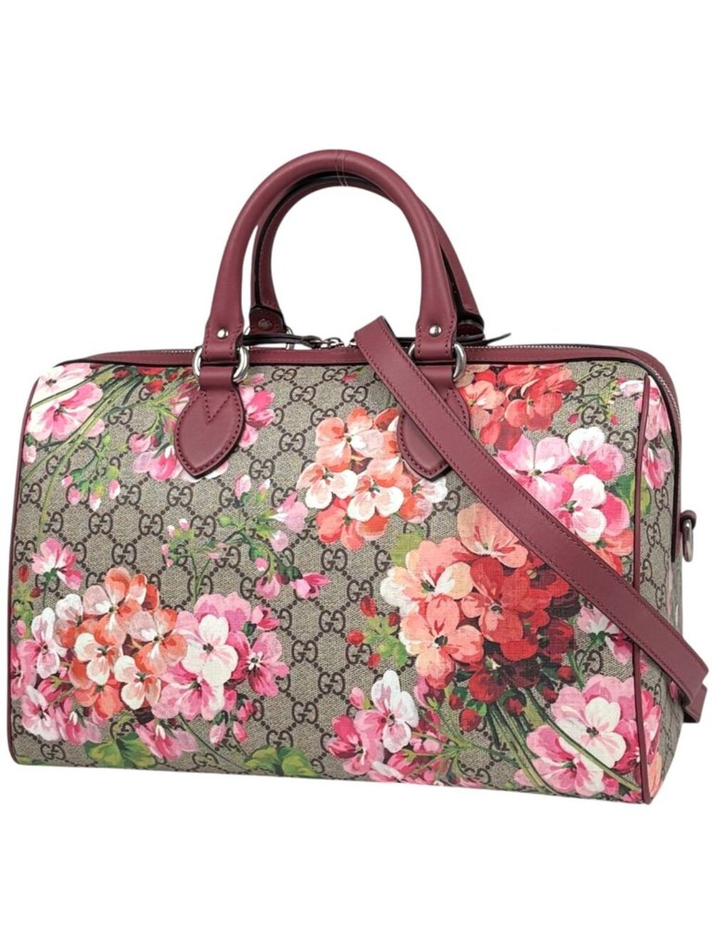 Gucci Handbag GG Blooms 2-Way Supreme Beige Pink